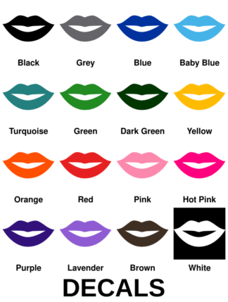 Kiss Lips Decals